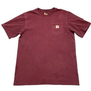 Carhartt maroon shirt sleeve shirt large tall